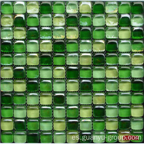 mosaico de cristal de forma de pan verde